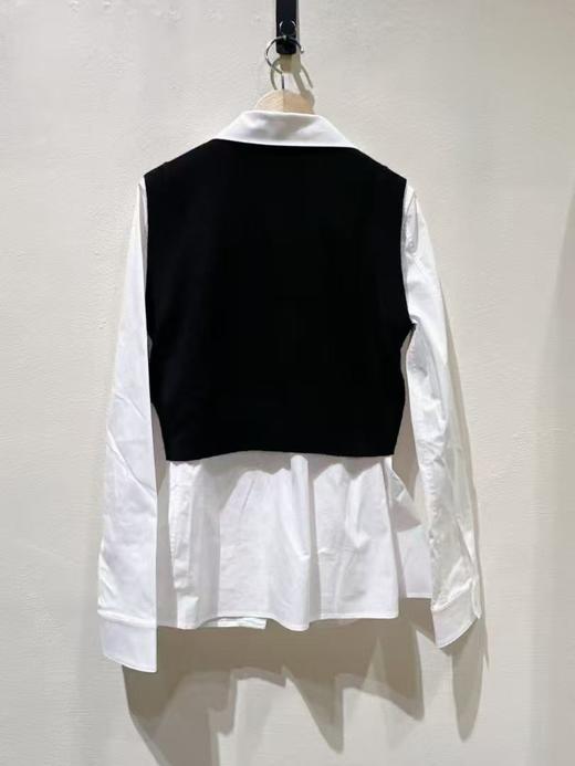 女款针织背心长袖衬衫ba002 商品图1