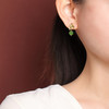【炫彩人间】S925纯银镀金和田玉碧玉沉香蜜蜡水红南红桂花圆珠耳饰【CW-ED04538】 商品缩略图3