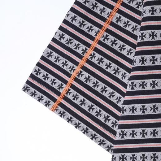 SDSA男装2026新款高贵轻奢潮牌十字条纹圆领短袖T恤明线设计百搭 商品图3