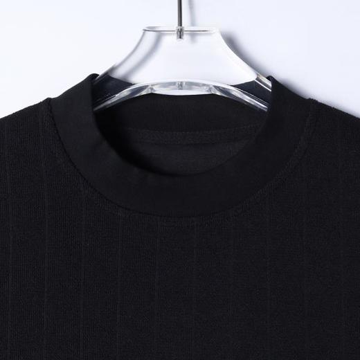 RY39073SDSA男装2026新款轻奢韩系简约条纹蝙蝠袖短袖T恤百搭圆领上衣 商品图1