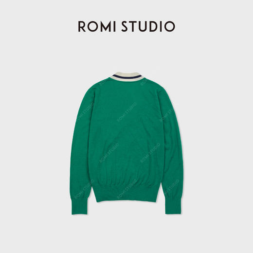 ROMI STUDIO“简约复古”100%羊毛密织亲肤V领套头毛衫 RWDSS61795 商品图6