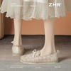 ZHR繁花网纱渔夫鞋女2025新款蝴蝶结透气懒人鞋平底一脚蹬单鞋女 商品缩略图5