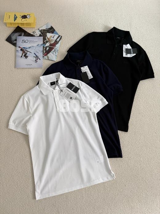 BOSS高端男士商务休闲纯色POLO衫 商品图2