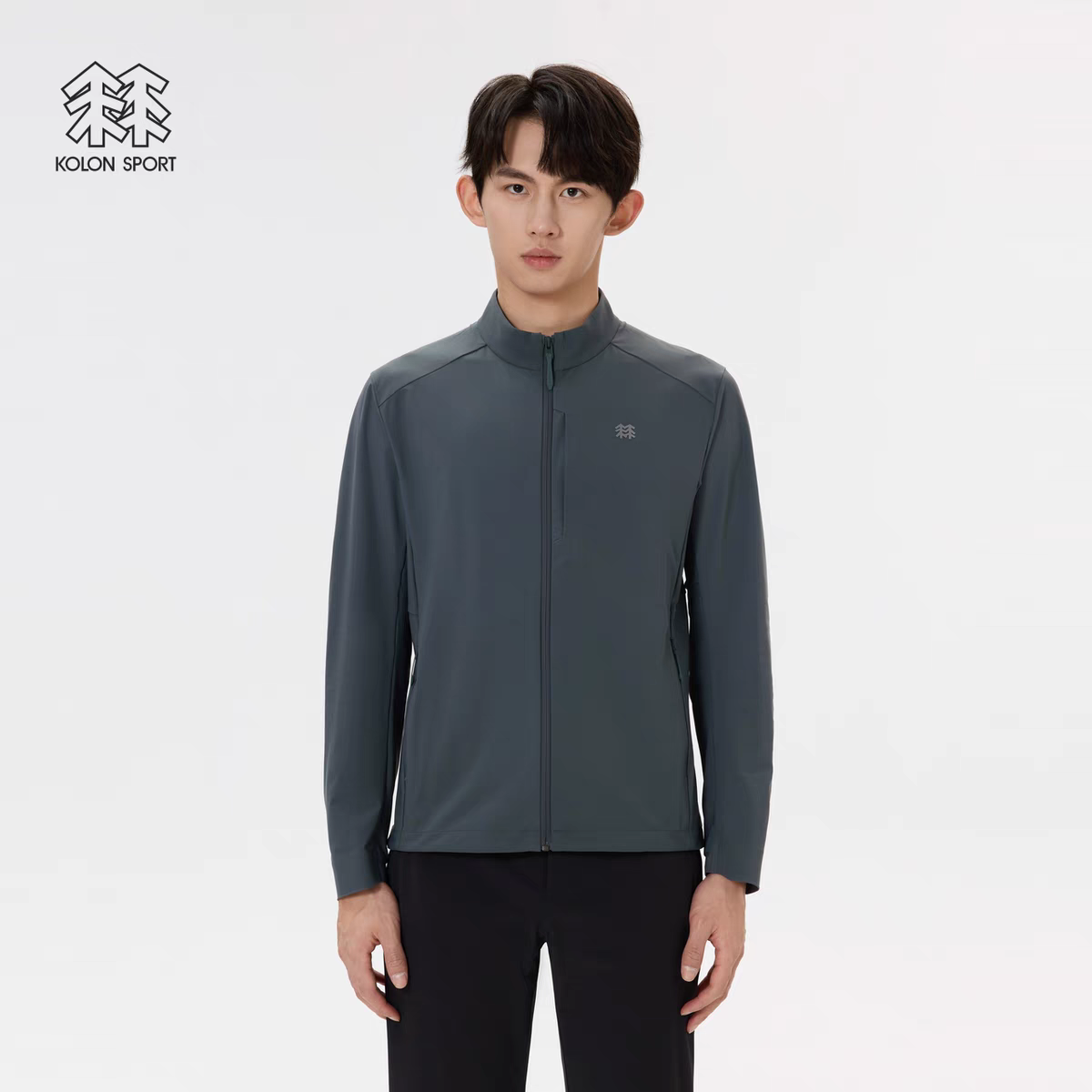 可隆针织夹克夏季立领外套X-COT凉感UPF50+男士防晒皮肤衣