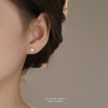 【四叶闪闪】S999纯银车花四叶草粼粼耳骨钉螺丝拧扣耳钉【YXS-F6651】 商品缩略图3