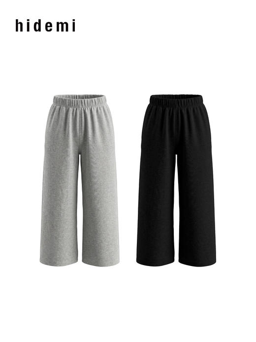 hidemi副线小h 简约休闲九分毛边阔腿裤休闲裤长裤 商品图10