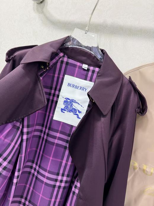 【可换码，不可退】巴宝莉 Fitzrovia 短款风衣 安哥拉酒红色（MM） 商品图6