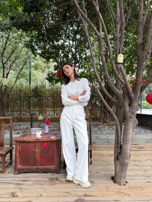 【中式之美】噢蜜ooomeooo小红扣刺绣白衬衫 商品图9