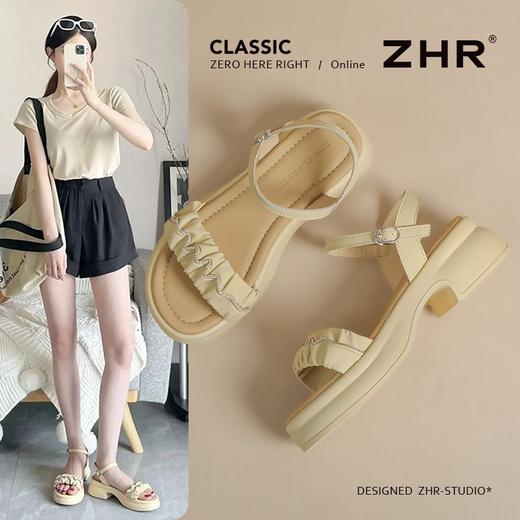 ZHR则则厚底凉鞋女外穿2025新款夏季网红仙女增高配裙子百搭女鞋 商品图2