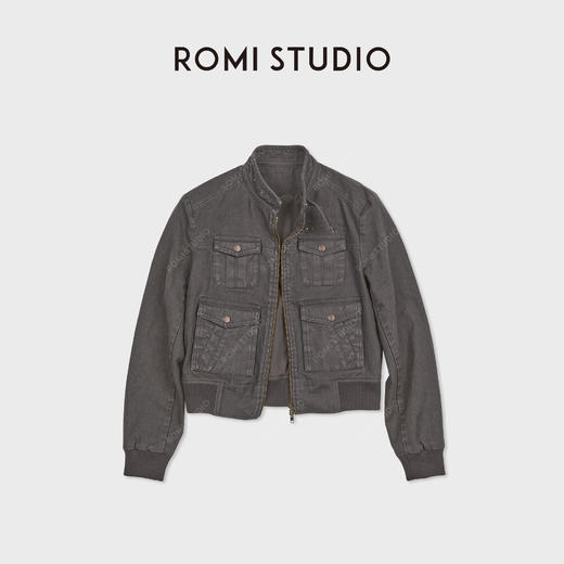 ROMI STUDIO“美式复古”牛仔棉四口袋工装短款夹克外套 RWDSW82135 商品图1
