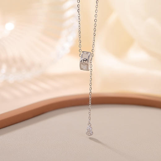 【招财福禄】S925纯银镀金白玉髓铜钱葫芦套链【CW-XL00584】 商品图2