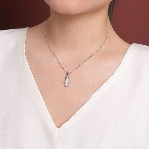 【吉悦】S925纯银镀金竹节竹叶套链【CW-XL00515】 商品图3