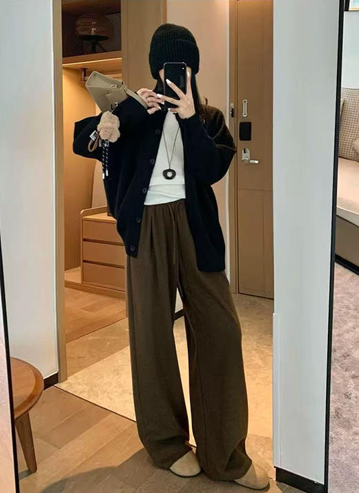 敲高性价比！面料敲舒服的澳绒阔腿裤糯米裤！ 商品图7