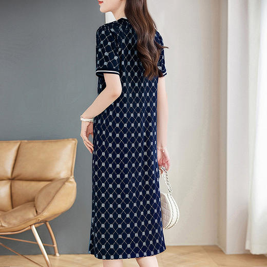 直筒短袖连衣裙女夏季2026新款上衣大码女装宽松纯棉t恤女士裙子 商品图4