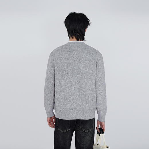 【新品上新】HX 冬季圆领半开胸毛衫S107544296101 商品图3