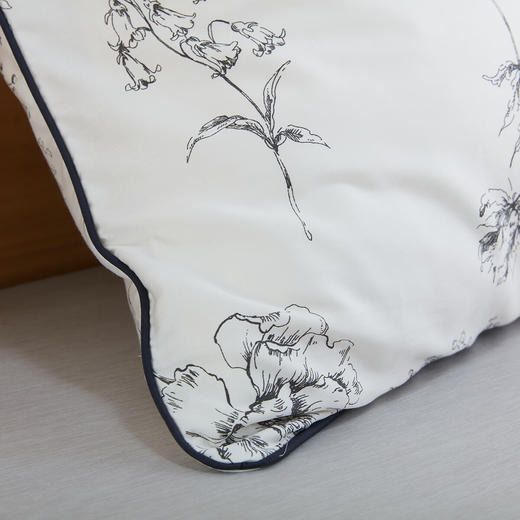 NITORI宜得利家居  家用全棉床品学生寝室纯棉单人枕套 花音WH 商品图2