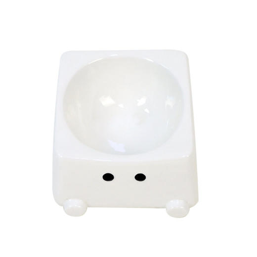 乐优派陶瓷猫碗高脚护颈猫咪斜口碗大容量防打翻精灵宠物碗黑下巴 商品图4