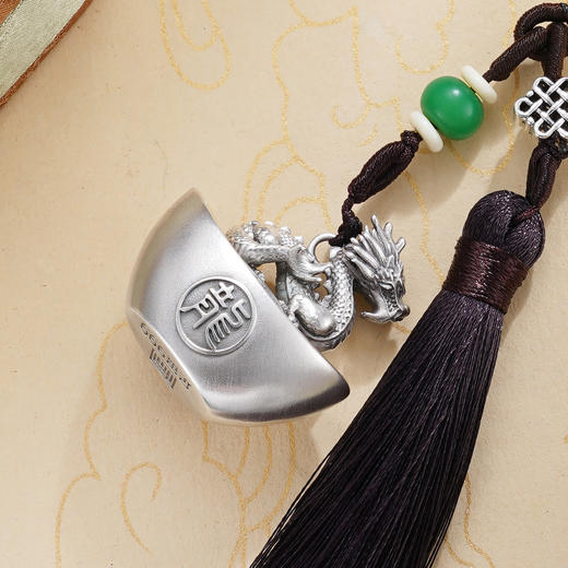 子佩集【祥瑞福辏】S999银钥匙扣【BX0280959】十二生肖元宝原创作品招财进宝可转动2509 商品图5