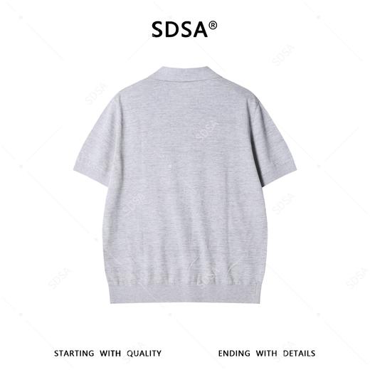 99011SDSA男装2026新款高贵轻奢慵懒风简约纯色翻领短袖T恤百搭时尚 商品图5
