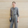 IWY/薄暮灰色【轻商务精英风】通勤优雅衬衫阔腿裤套装出差懒人穿搭B602+P2745 商品缩略图2