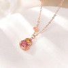 【祥云葫芦】S925纯银镀玫瑰金碧玺葫芦祥云套链【CW-XL00538】 商品缩略图2