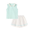 笛莎Deesha 2026年夏季新款小童女童短裤套珠地布10A抗菌运动风娃娃领蝴蝶结装饰套装 商品缩略图4