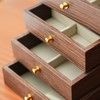 【SWEET&COCO 胡桃木色 五层首饰收纳盒 】13*13*19cm 收拾收纳整整齐齐 5层大容量 可拆卸隔层 商品缩略图6