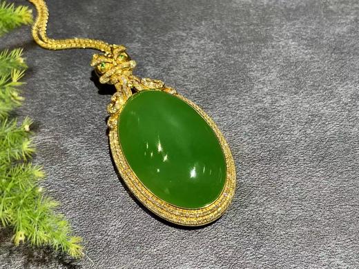 【御珠宫坊·传藏系列】金镶碧玉吊坠 商品图2