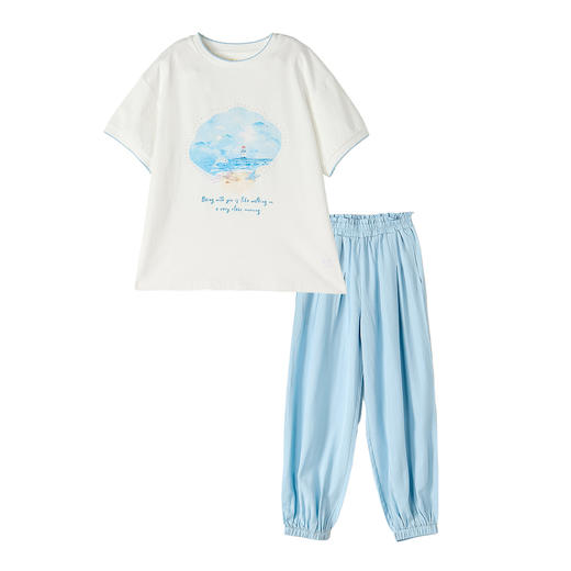 笛莎Deesha 2026年夏季新款中童女童套头+裤套装套装 商品图4