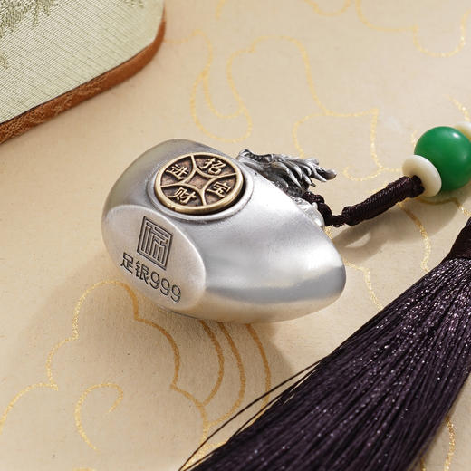 子佩集【祥瑞福辏】S999银钥匙扣【BX0280959】十二生肖元宝原创作品招财进宝可转动2509 商品图8