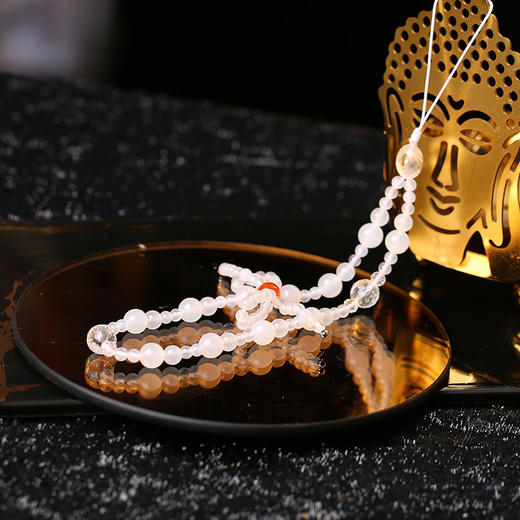 【祈愿吉品】三合生肖白水晶蝴蝶结手机链挂绳2026马年新款包包挂饰 商品图1