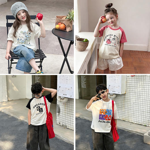 含泪甩，骨折清仓❗39.9/3件💰儿童精梳棉短袖❗婴幼儿A类❗品质巨好！ 🎉23个款式下单花色任选！店 商品图0