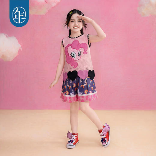 小马宝莉联名年衣童装针织背心夏季新款女童卡通可爱吊带无袖上衣 商品图2