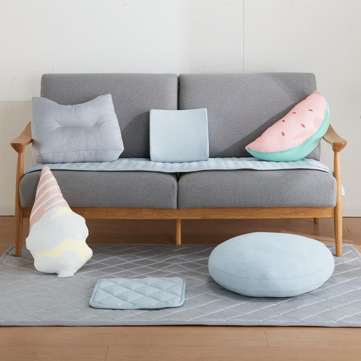 NITORI宜得利家居  夏季凉感靠枕冷感圆形抱枕靠垫 商品图2