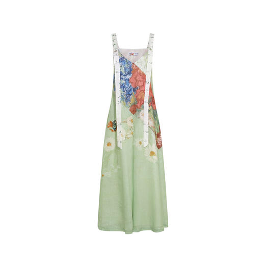 两三事梵高文艺糖渍青梨2026春季新款小清新印花可调背带裤女宽松 商品图4