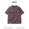 26T195SDSA男装2026新款高贵美式复古撞色条纹圆领短袖T恤缝线设计百搭 商品缩略图5