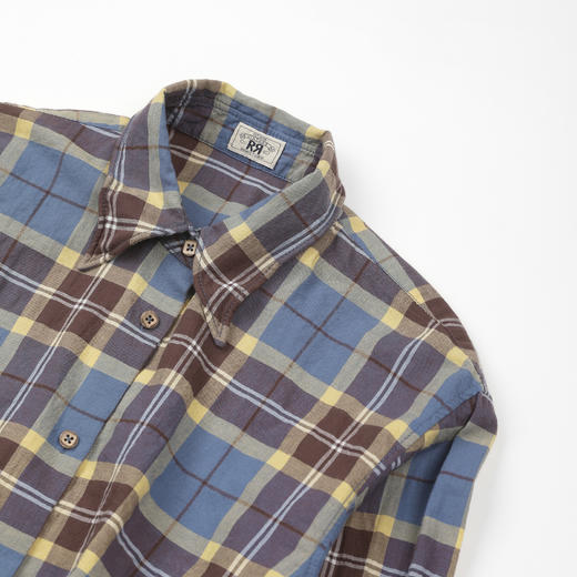 ROMI STUDIO进口色织棉格子铝丝可定型宽松长袖衬衫RWDSSY2463 商品图2