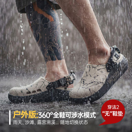 马登洞洞鞋男款2026春季新款户外包头半托两穿凉拖鞋勃肯厨师鞋子 商品图4