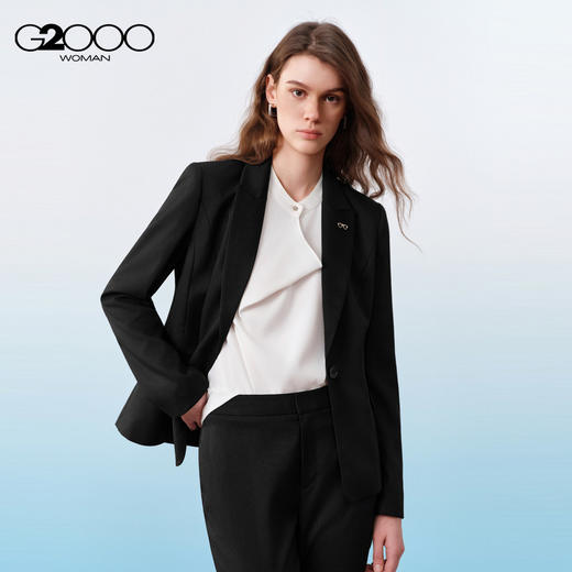 G2000女装SS26商场新款【防紫外线/垂坠感】气质七分袖休闲衬衫61241440 商品图2