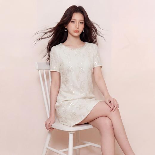 奢姿大码女装2026夏季气质镂空刺绣直筒连衣裙胖妹妹名媛风裙子9962894501 商品图2