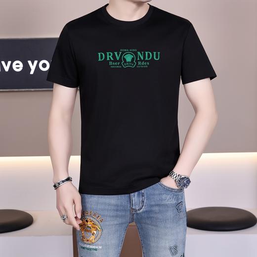 莱赛尔棉爽滑亲肤夏季短袖T恤高级简约休闲男士半袖上衣   KLNA-C671 商品图0