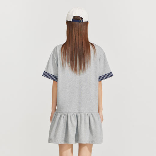 笛莎Deesha 2026年夏季新款青少年拼接格纹连衣裙裙子 商品图4