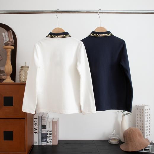 点此购买 120-170哈吉斯春秋季中大童横机翻领长袖POLO衫 gl 342533 商品图1