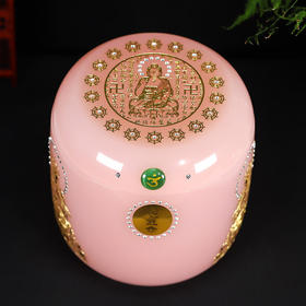 骨灰坛琉璃芙蓉玉地藏王骨灰桶骨灰坛20*20cm