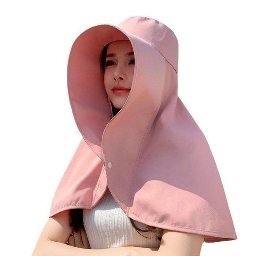 新款超大夏季护颈一体披肩太阳帽子骑车吹不翻防晒遮阳帽女士 商品图4