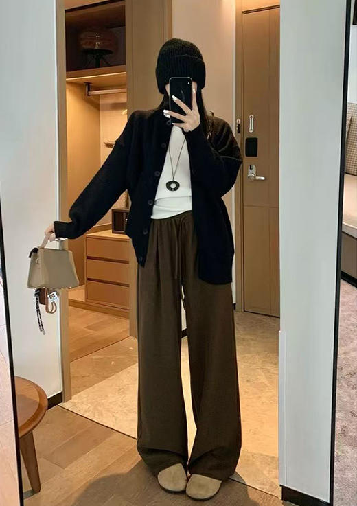 敲高性价比！面料敲舒服的澳绒阔腿裤糯米裤！ 商品图2