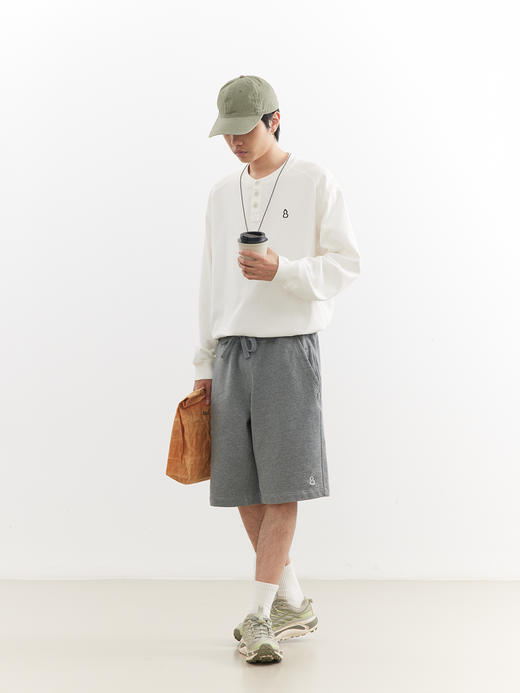 吃茶去chichaqu26春夏经典刺绣全棉短卫裤户外复古山系街头休闲 商品图1