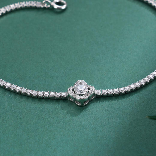 子佩集【许愿四叶】S925银手链【SL070548】时尚四叶草锆石2509 商品图5