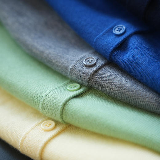 撞色圆领羊毛长袖针织开衫！女短款毛衣外穿2026春夏季新款！ 商品图2