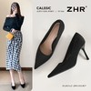 ZHR则则羊京绒高跟鞋细跟气质黑色工作鞋女2025新款单鞋超软女鞋 商品缩略图1
